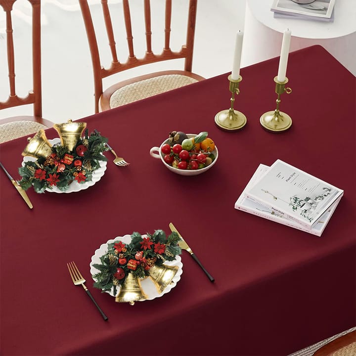 The Wine Red Christmas Tablecloth