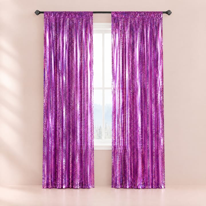 The Tinsel Foil Fringe Curtain, Laser rose red