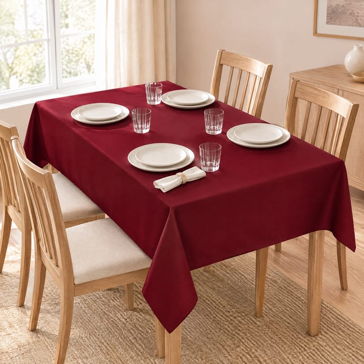 The Wine Red Christmas Tablecloth