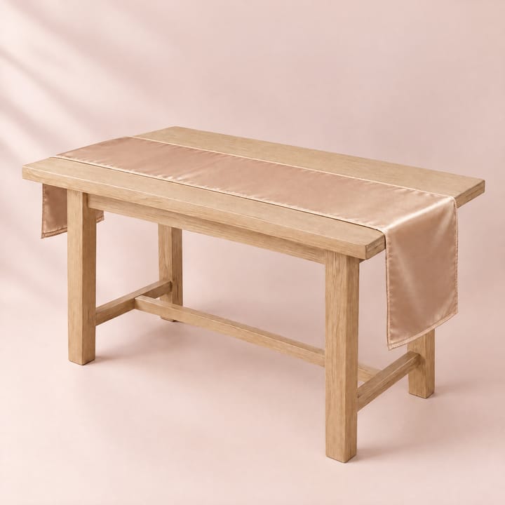 The Satin Table Runner, Rose gold