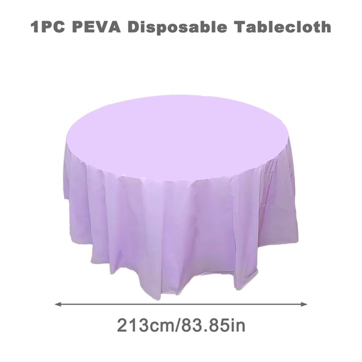 The Disposable Round Table Cover, Lavender