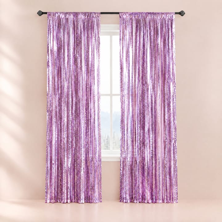 The Tinsel Foil Fringe Curtain, Pink