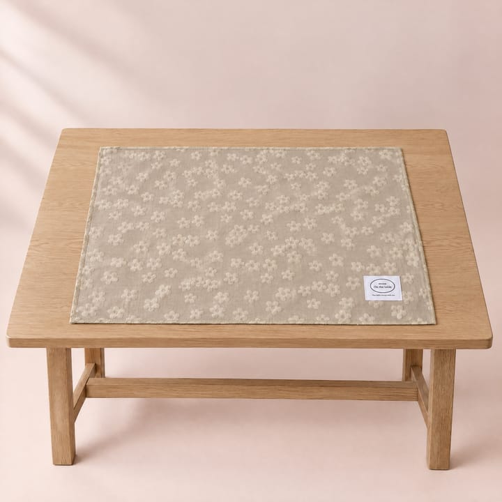 The Floral Weave Placemat, Khaki floral