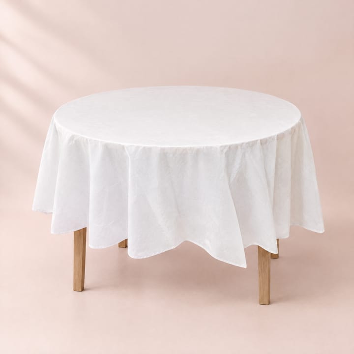 The Disposable Round Table Cover, White