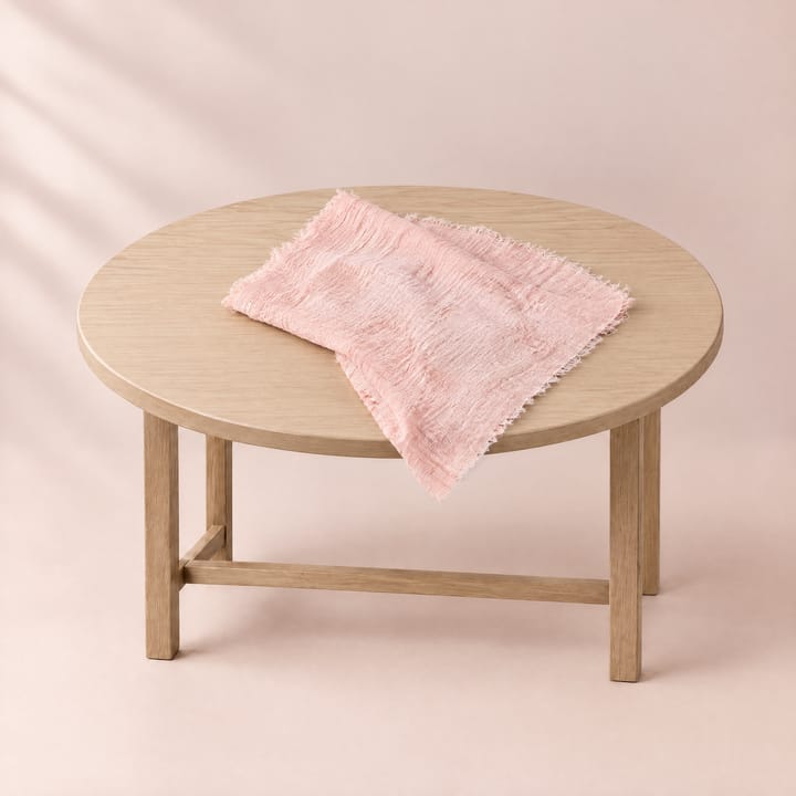 The Crinkled Gauze Napkin, Light pink