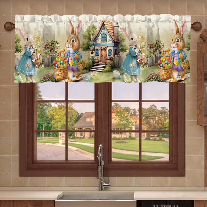 The Easter Bunny Village Valance