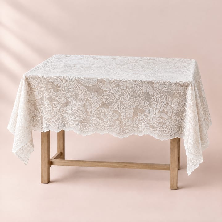 The Lace Jacquard Phoenix Tablecloth, Beige