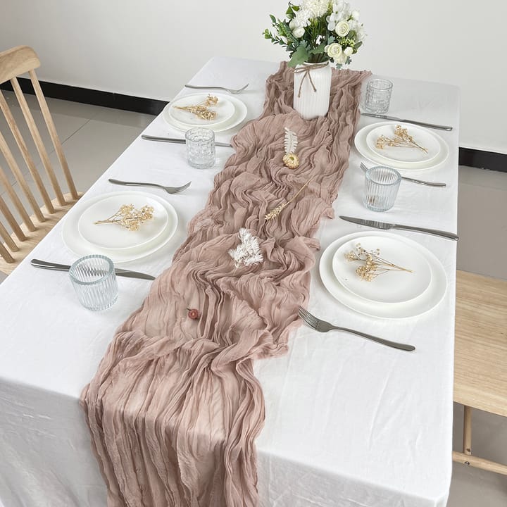 The Gauze Crinkle Table Runner
