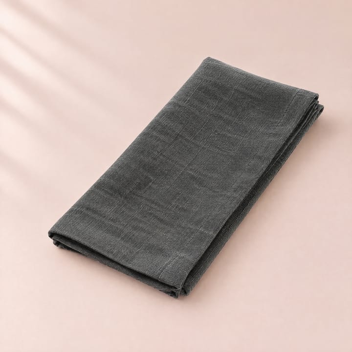 The Pure Linen Napkin Set, Dark gray