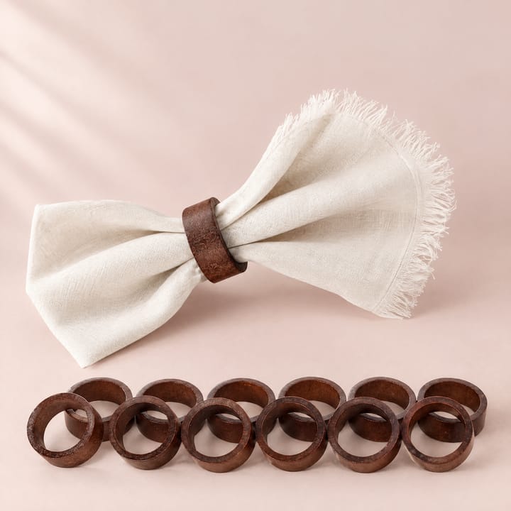 The Wood Napkin Ring Set