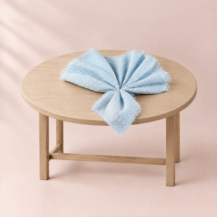 The Crinkled Gauze Napkin, Light blue