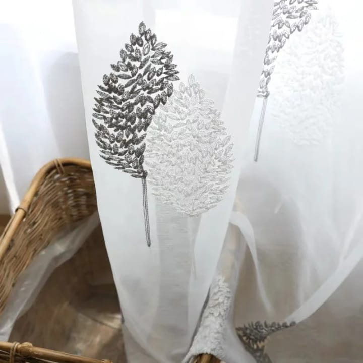 The Embroidered Tree Sheer Curtain