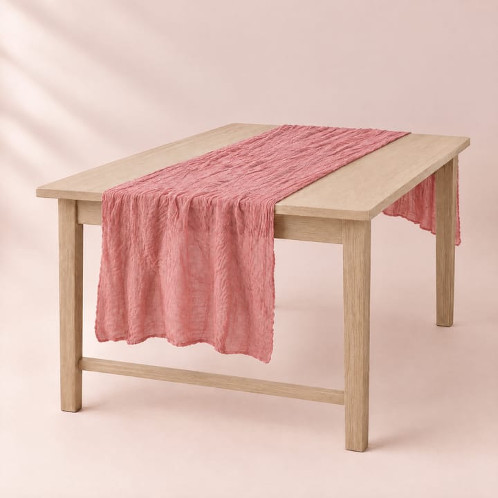 The Wrinkle Gauze Table Runner, Cameo brown