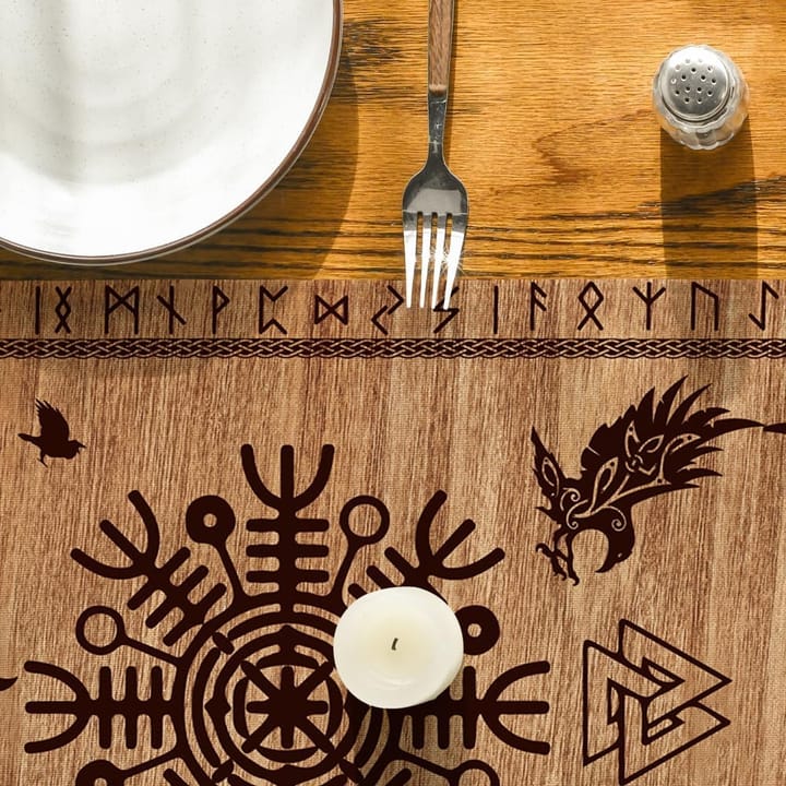 The Viking Raven Linen Table Runner