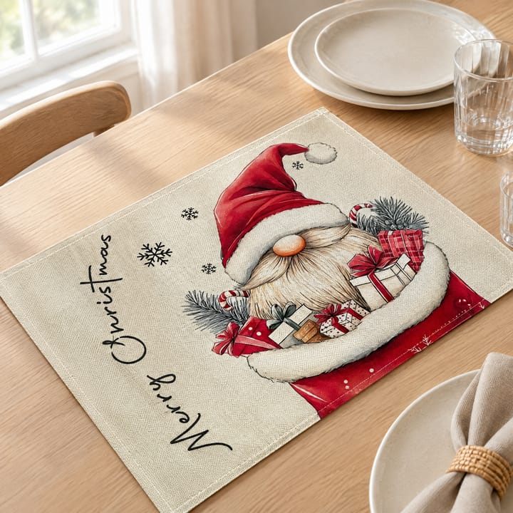 The Santa Gnome Christmas Placemat