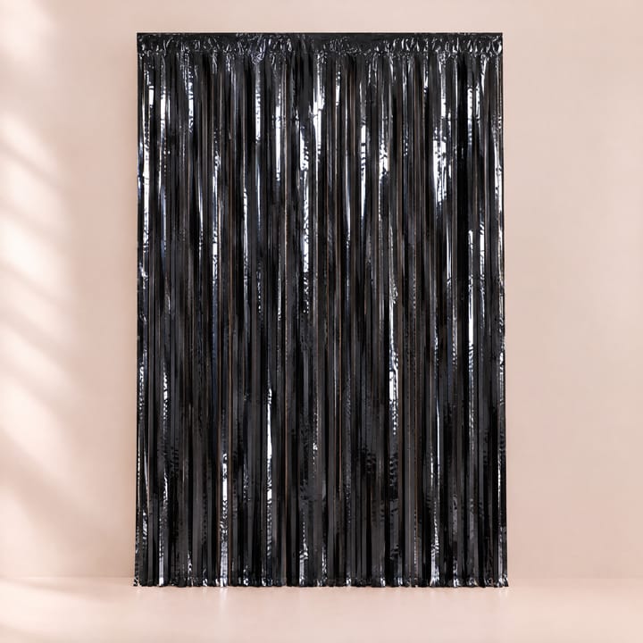 The Tinsel Foil Fringe Curtain, Black