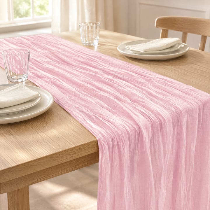 The Crinkled Gauze Table Runner