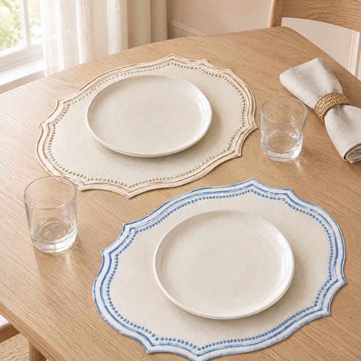 The Embroidered Frame Placemat