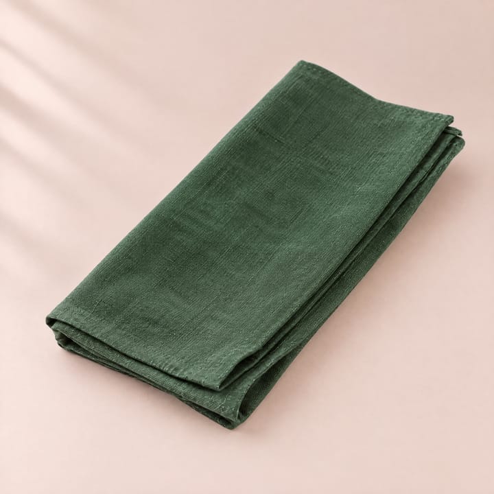 The Pure Linen Napkin Set, Dark green