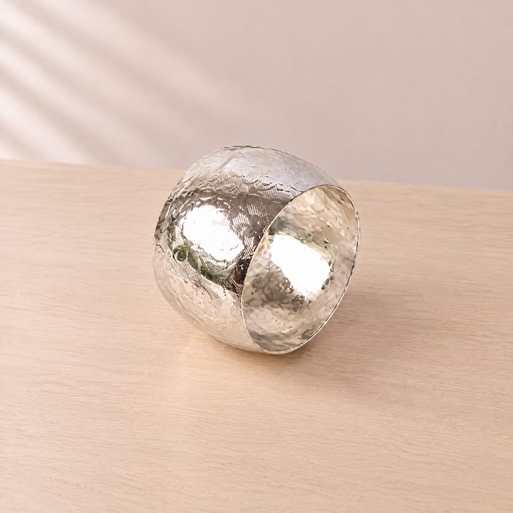 The Hammered Metal Napkin Ring, Silver hammered