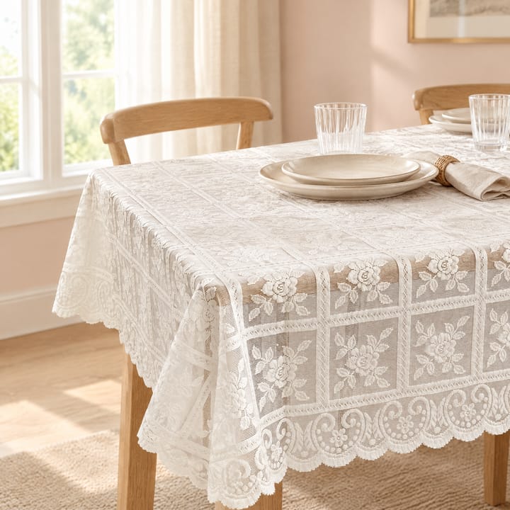 The Embroidered Lace Tablecloth