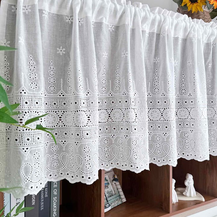 The Embroidered Cafe Curtain