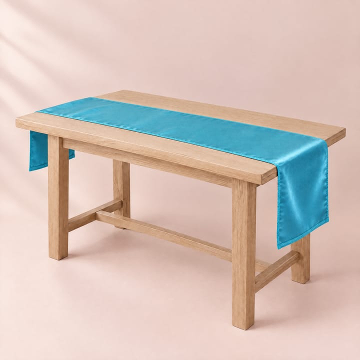 The Satin Table Runner, Light blue
