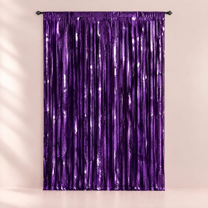 The Foil Fringe Backdrop Curtain, Purple