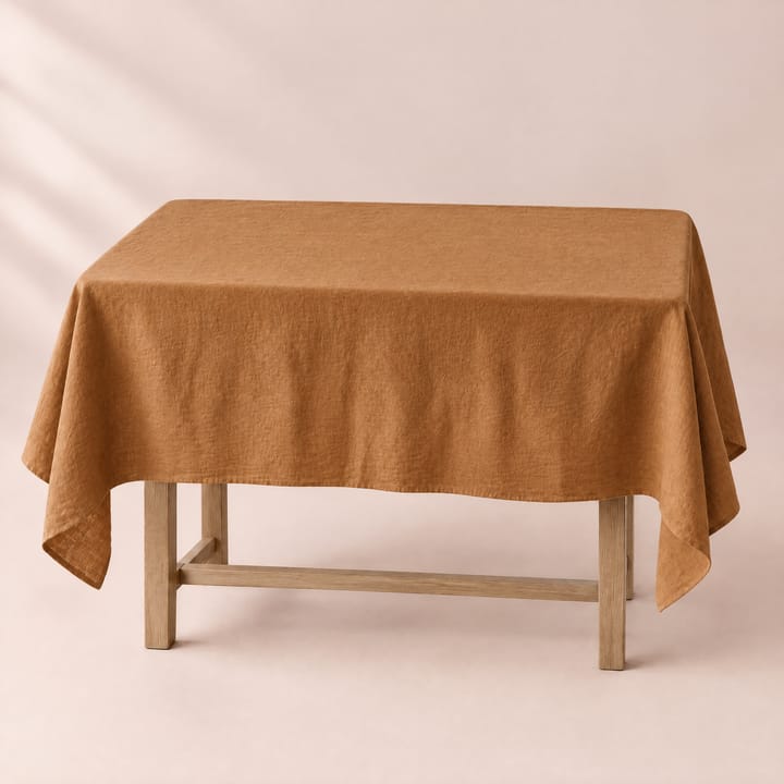 The Pure Linen Tablecloth, Orange red