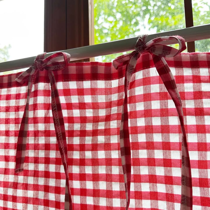 The Gingham Tie Top Cafe Curtain