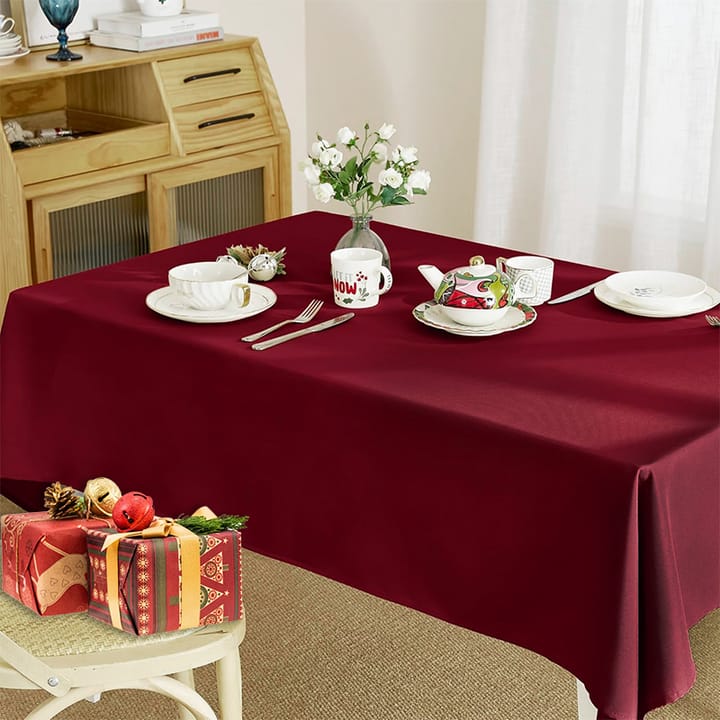 The Wine Red Christmas Tablecloth