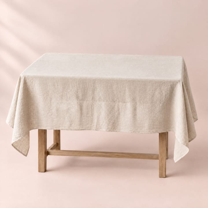 The Pure Linen Tablecloth, Light apricot