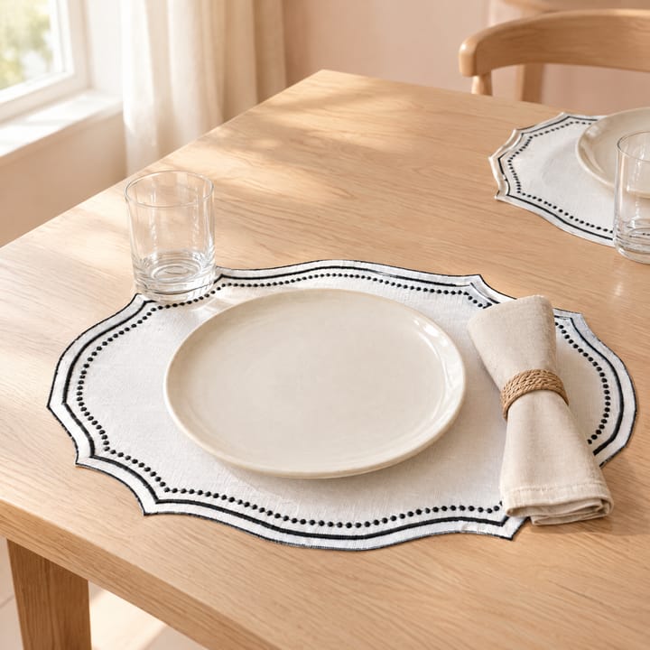 The Embroidered Frame Placemat
