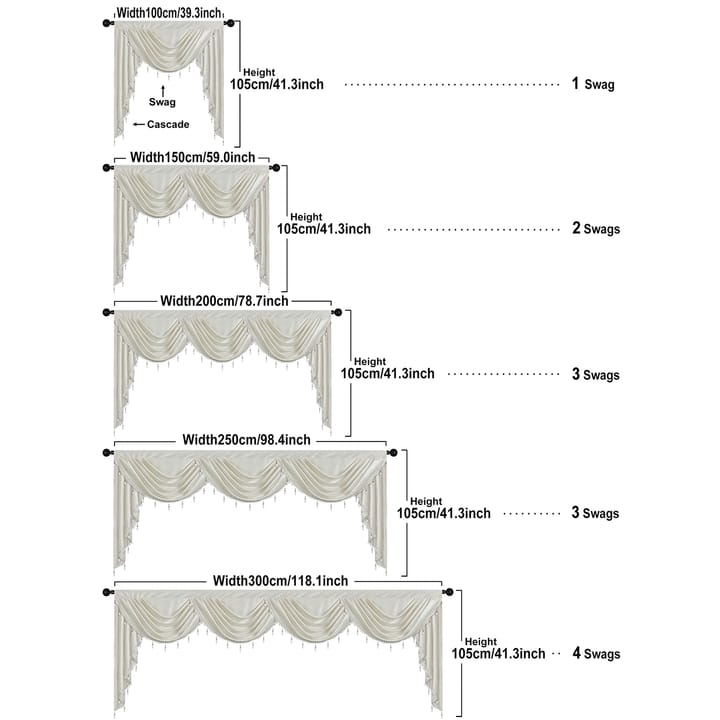 The Sheer Voile Swag Valance, White