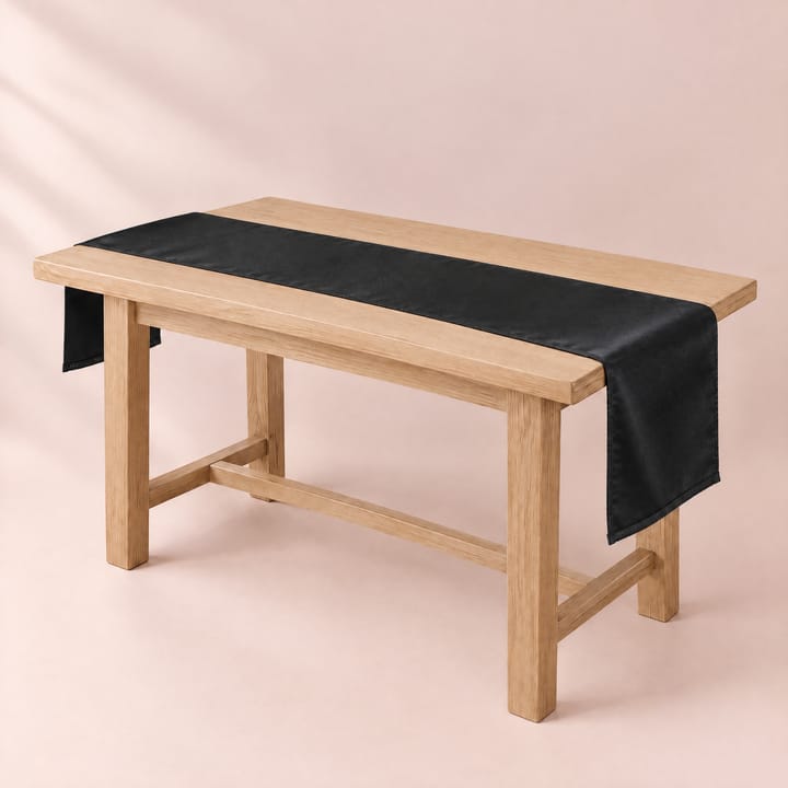 The Satin Table Runner, Black