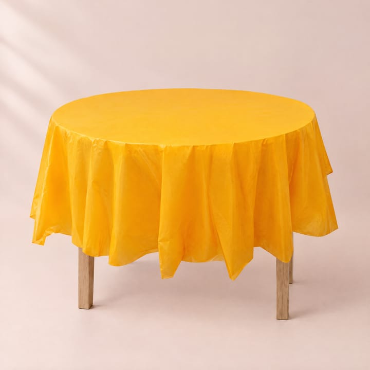 The Disposable Round Table Cover, Orange