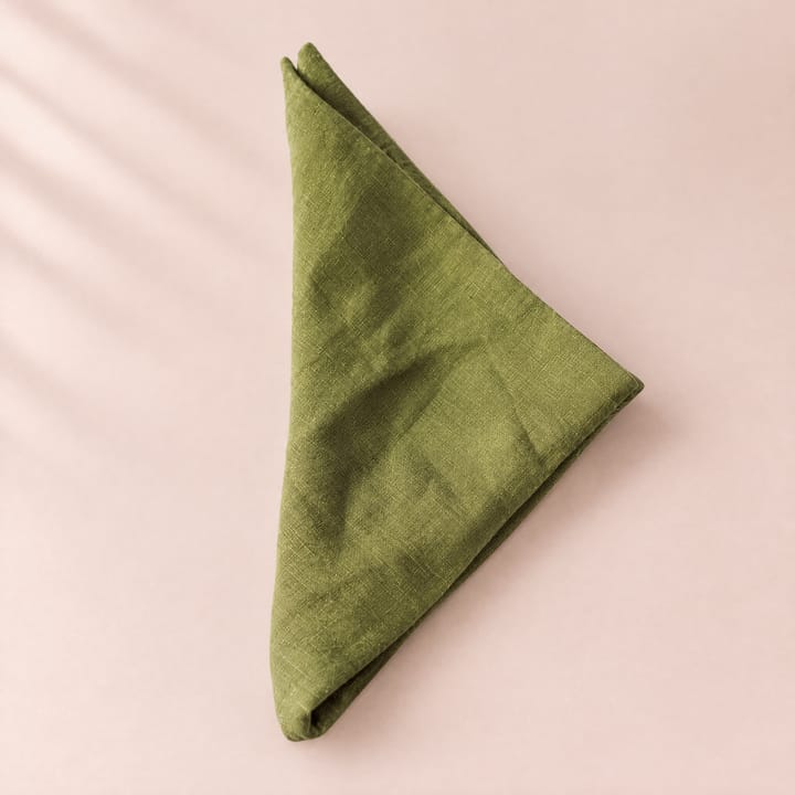 The Pure Linen Napkin Set, Moss green