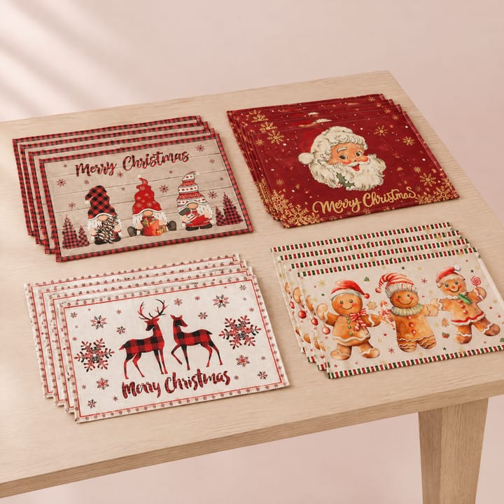 The Christmas Print Linen Placemat