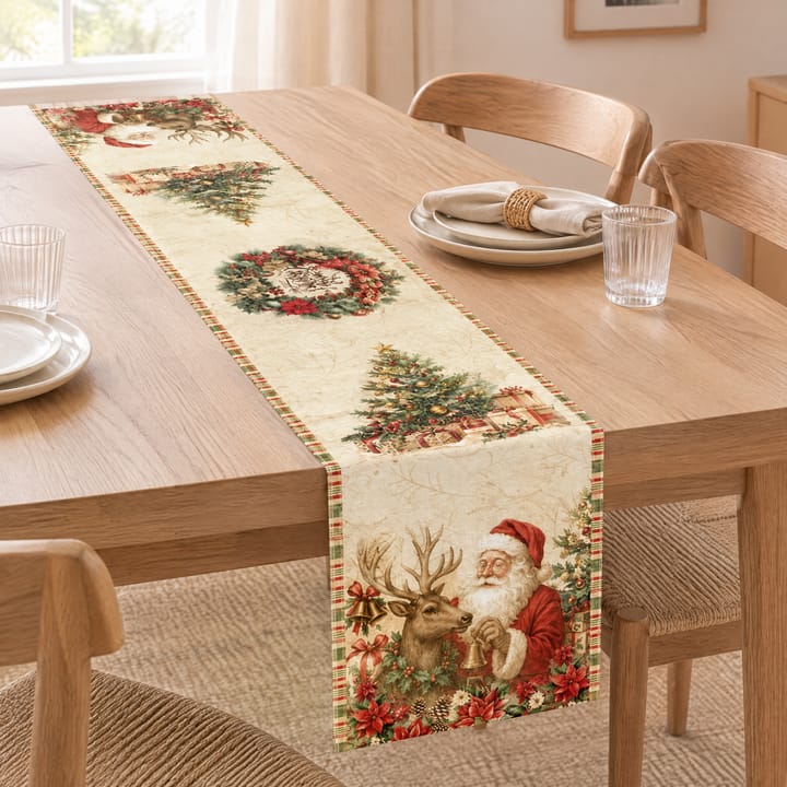 The Christmas Wreath Table Runner