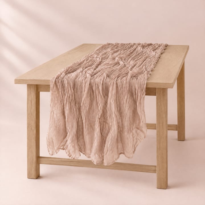 The Gauze Crinkle Table Runner