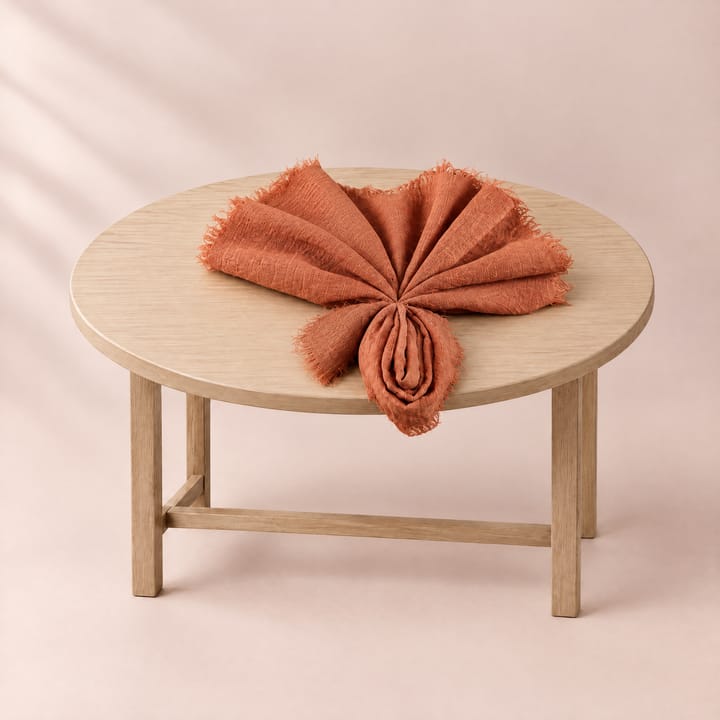 The Crinkled Gauze Napkin, Orangered