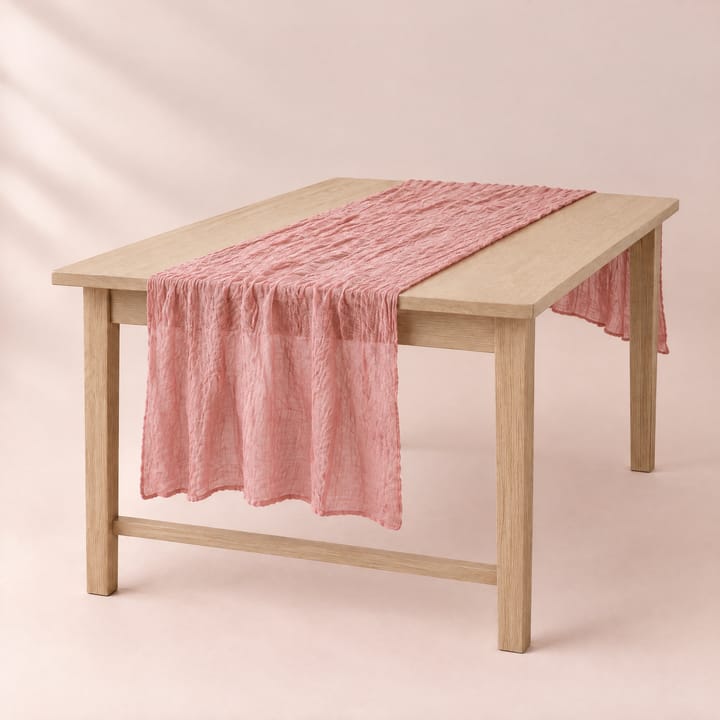 The Wrinkle Gauze Table Runner, Rouge