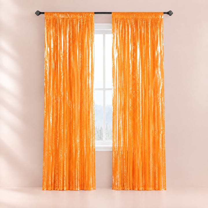 The Tinsel Foil Fringe Curtain, Pastel orange