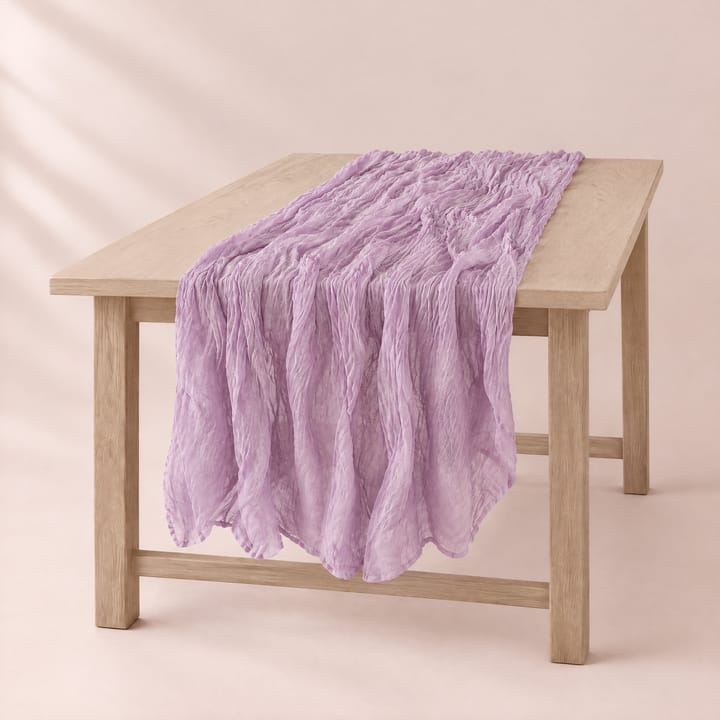 The Gauze Crinkle Table Runner, Purple