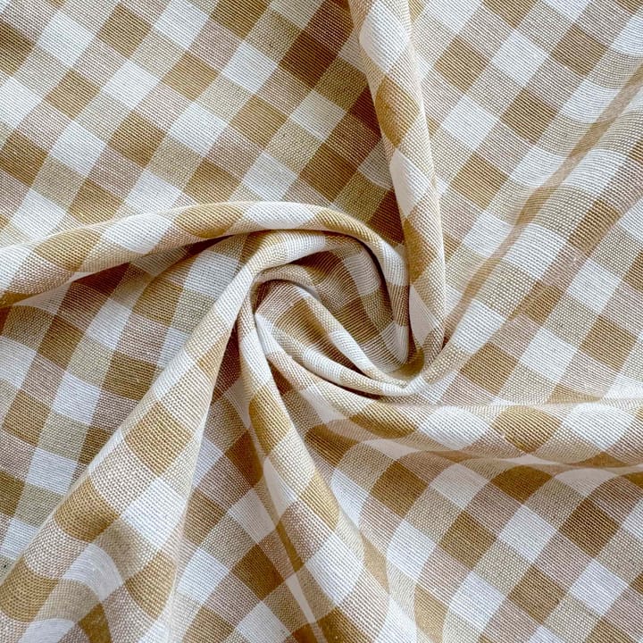 The Apricot Plaid Cafe Curtain