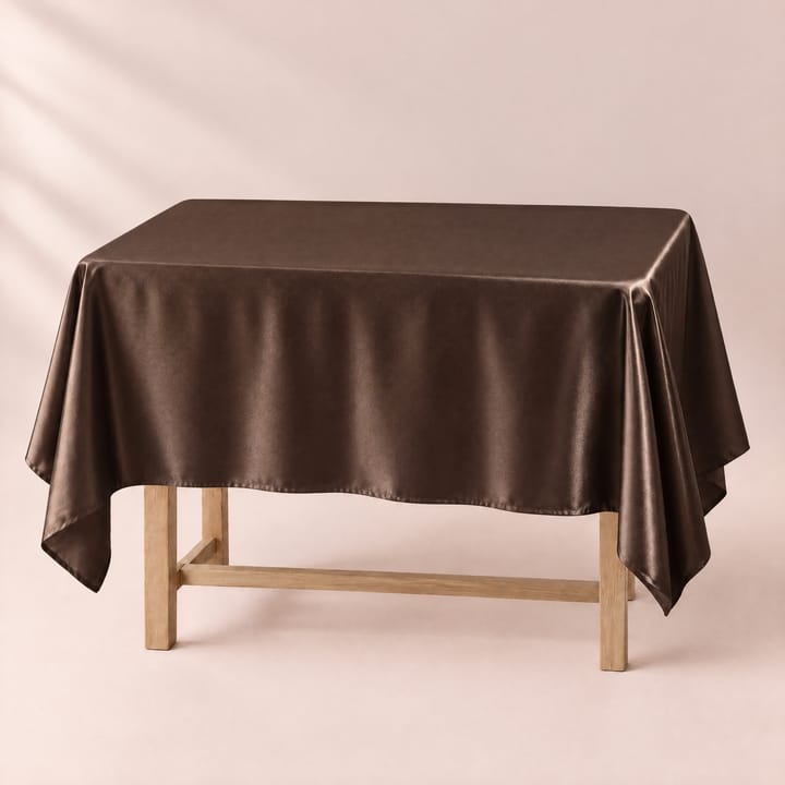 The Satin Rectangle Tablecloth, Brown