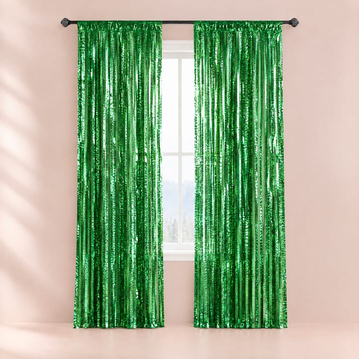 The Tinsel Foil Fringe Curtain, Green