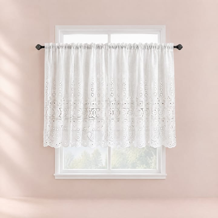 The Embroidered Cafe Curtain