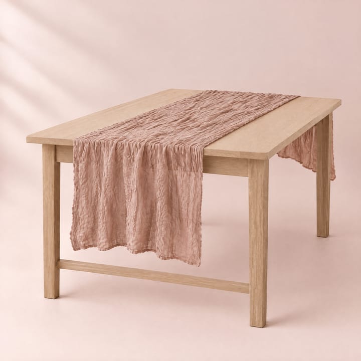 The Wrinkle Gauze Table Runner, Flesh