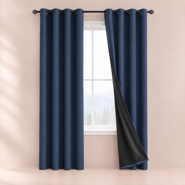 The Dusk Woven Blackout Panel, Navy blue
